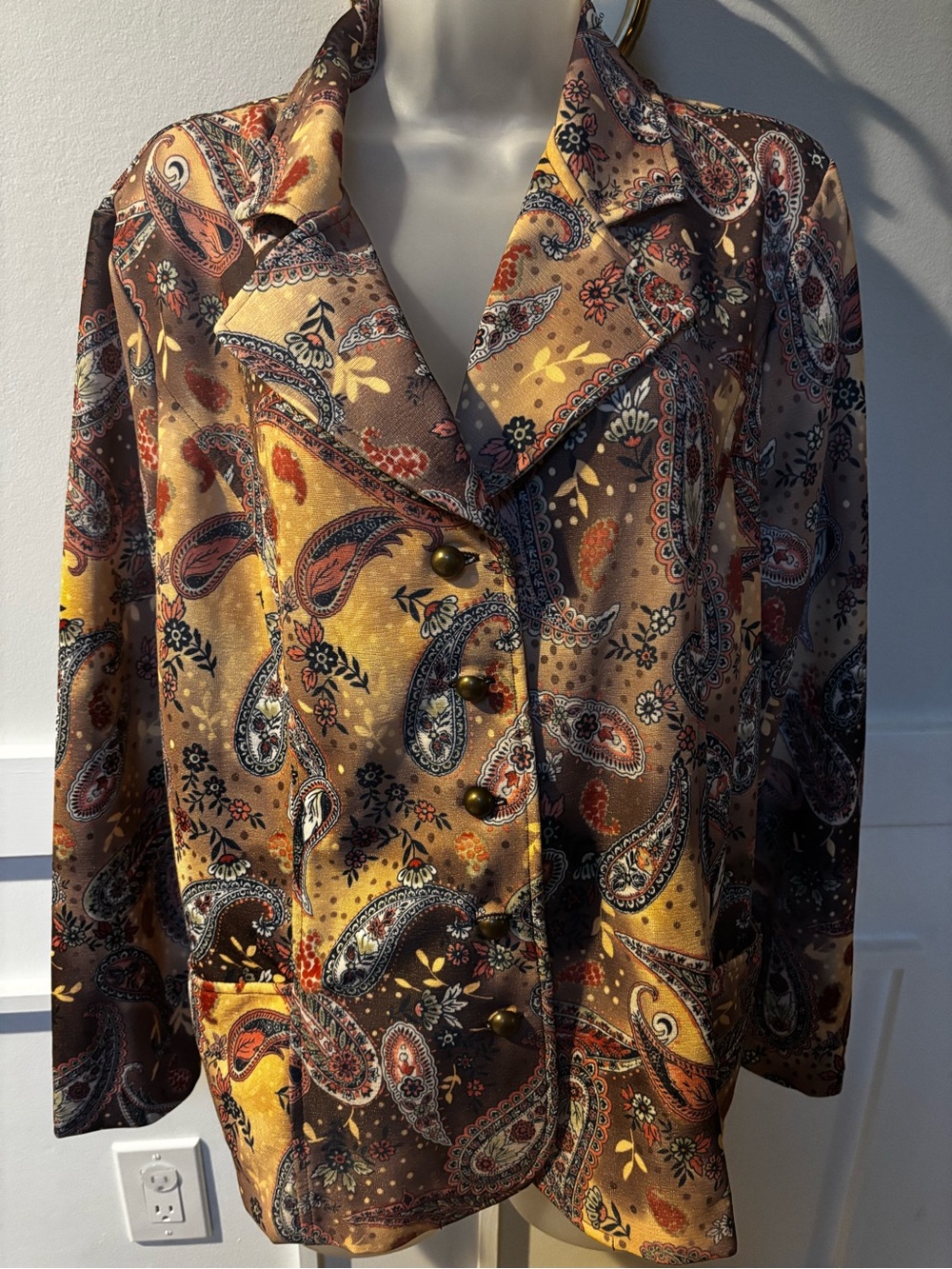 gorgeous vintage Weekenders paisley jacket size xl